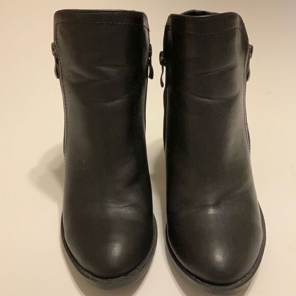 Top Moda Black Faux Leather Ankle Boots, 7 - Picture 10 of 16